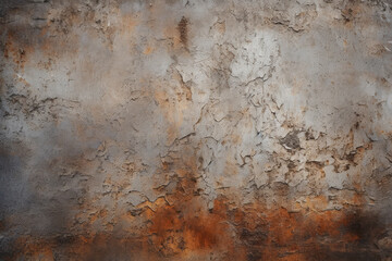 Processed collage of old rusty metal sheet texture in daylight. Background for banner