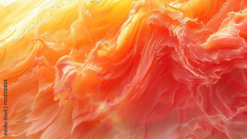 Poster vivid hues of orange and red flow together in an enchanting display, creating a mesmerizing tapestry