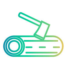 sawing Line Gradient Icon