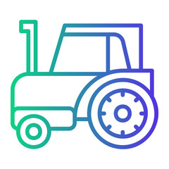 tractor Line Gradient Icon