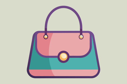recommend clip art:  Ladies bag vector art illustration clipart design