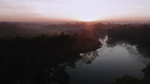 Birds Flying at Sunrise in Northern Territory, Australia