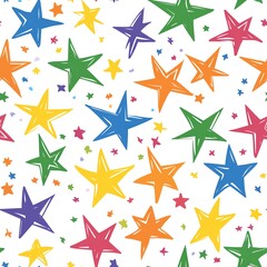 Obraz premium Colorful star seamless pattern