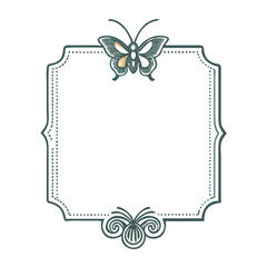 Obraz premium Simple and stylish frame with a lantern, flat colors, perfect for cards or invitations.