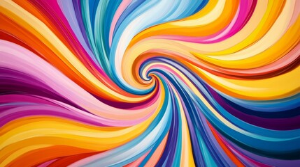 Obraz premium Vibrant Swirl Pattern in Eastern Luxury Art Style A Masterful Display of Colorful Creativity Captivating Artistic Design for Decor Enthusiasts