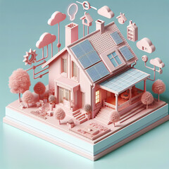 house in the city vector