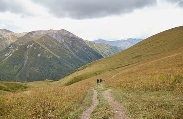 Hiking from Mestia to Ushguli in Georgia's mountainous Svaneti region