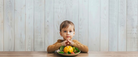 Fototapeta premium Delicious and Nutritious Encouraging Healthy Eating in Children with Colorful Vegetables