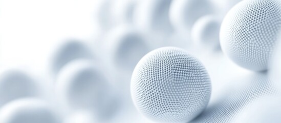 Fototapeta premium Abstract 3D Rendering of Spheres in Grey Tones