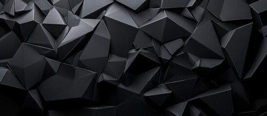 Abstract Black Polygonal Background