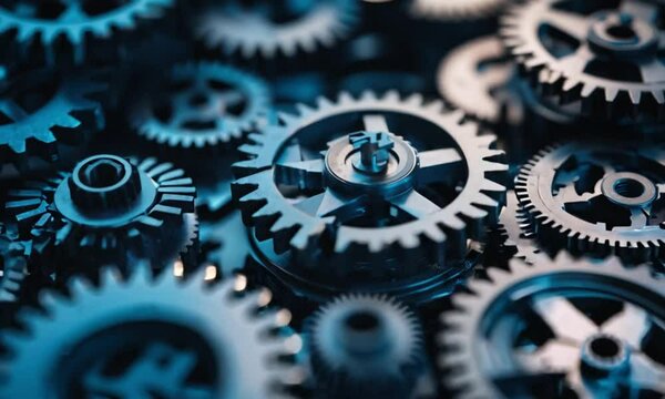 gears of the mechanism footage