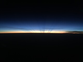 Sunrise from the cockpit