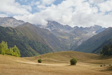 Hiking from Mestia to Ushguli in Georgia's mountainous Svaneti region