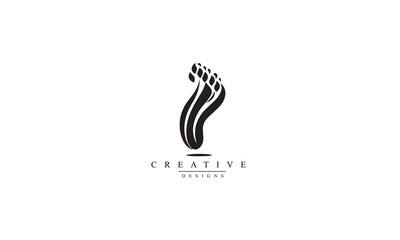 Ankle foot logo black design vector illustration. white background