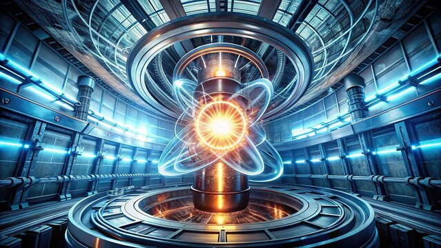Futuristic nuclear fusion reactor