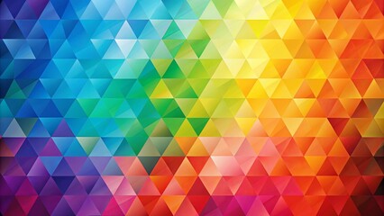 Fototapeta premium Abstract Geometric Mosaic of Vibrant Hues, Blending into a Spectrum of Color