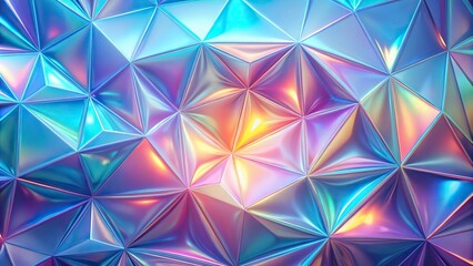 Geometric holographic background with abstract design