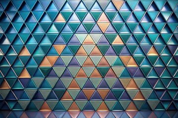 Fototapeta premium Geometric triangle pattern wallpaper with forced perspective