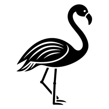 recommend clip art: Flamingo icon line art Vector
