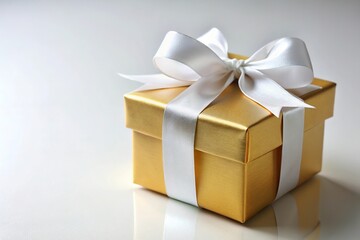 Obraz premium Gift box with bow from low angle view