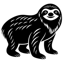 Sloth silhouette vector