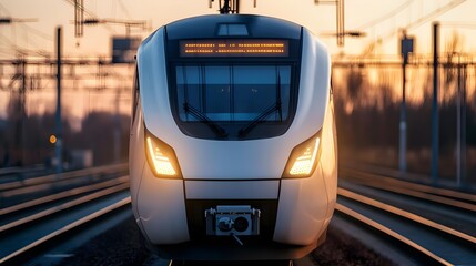 Fototapeta premium Modern Train Front View