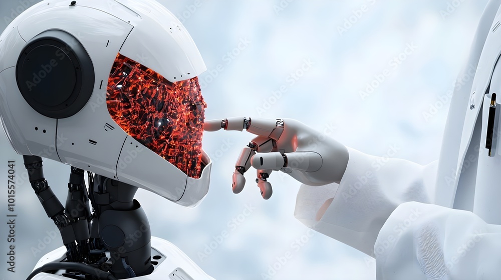 Poster robot and scientist interaction