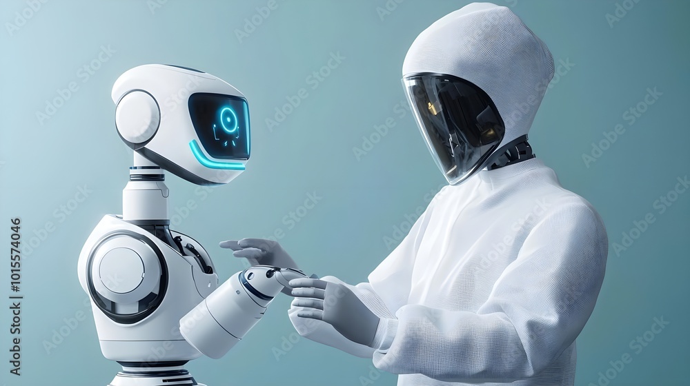 Poster robot and scientist interaction