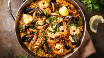 Colorful Seafood Dish with Fresh Ingredients