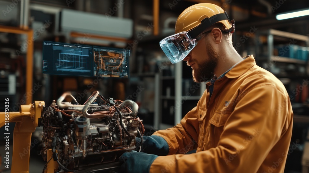 Poster engine maintenance with ar software: augmented reality tools assisting mechanics in real-time engine