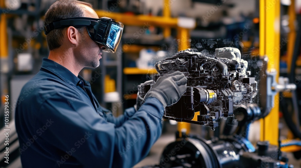 Poster engine maintenance with ar software: augmented reality tools assisting mechanics in real-time engine
