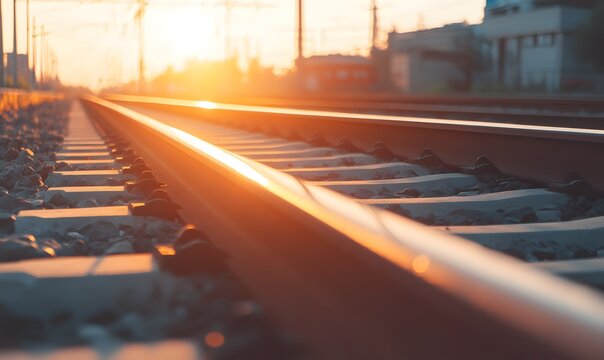 railway in the morning, Generative AI