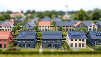 Solar Panel Homes Neighborhood