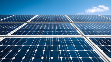 Obraz premium Solar Panels Blue Sky