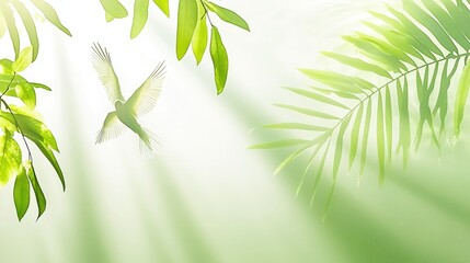Obraz premium A serene garden scene with a trellis adorned with jasmine vines, sunlight filtering through the leaves, creating a dreamy atmosphere perfect for relaxation and meditation. --chaos 70