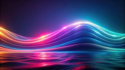 Glowing color wave backdrop with gradient texture