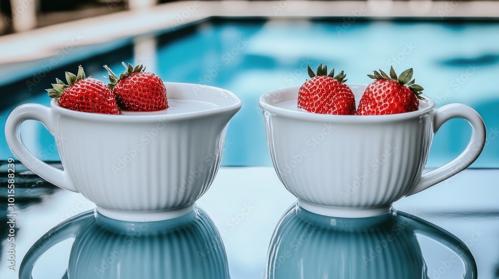 Poster create 20 prompts for stock photos related to strawberry with 100-250 characters and ending with --c