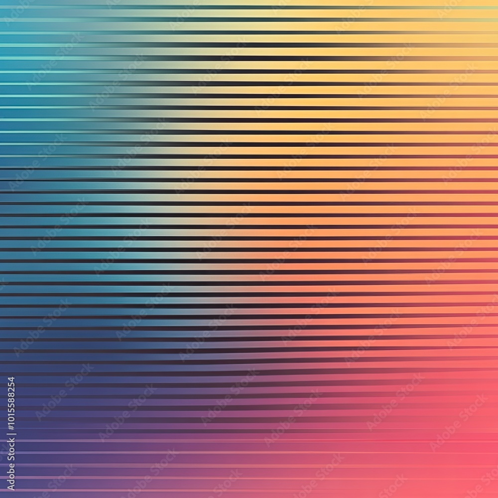 Poster a vibrant abstract background featuring smooth horizontal lines in a gradient of colors, perfect for