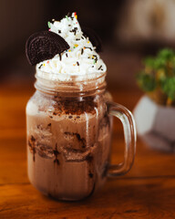 Refrescante frappé de chocolate