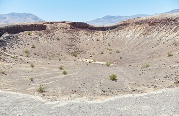 Ubehebe Crater in Death Valley National Park, a colorful maar volcano
