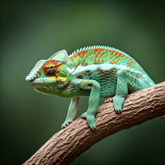 Fototapeta premium The chameleon's tongue can be twice as long as its body! 