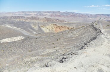 Ubehebe Crater in Death Valley National Park, a colorful maar volcano