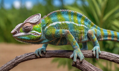 chameleon on a branch