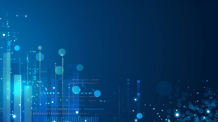 blue business background with business data graphs analytics 