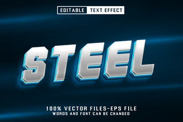 Steel 3d Metalic Text - editable text effect
