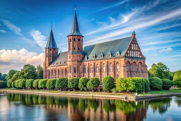 Obraz premium Gothic cathedral on island Kant Kaliningrad