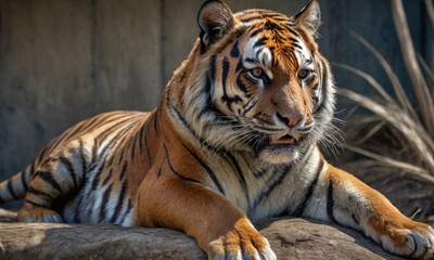 tiger in the zoo
