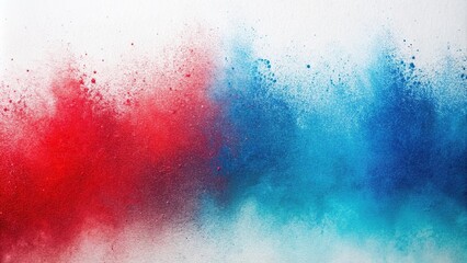 Naklejka premium Gradient spray paint from red to blue on white paper background