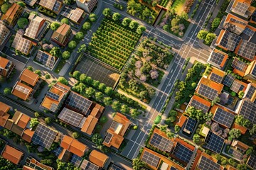 Obraz premium Solar Cities: Integrating PV Systems in Urban Planning