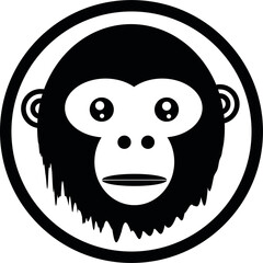 Crazy monkey illustration